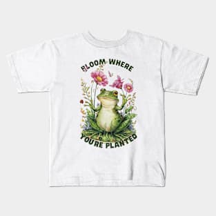 Bloom where you planted Kids T-Shirt